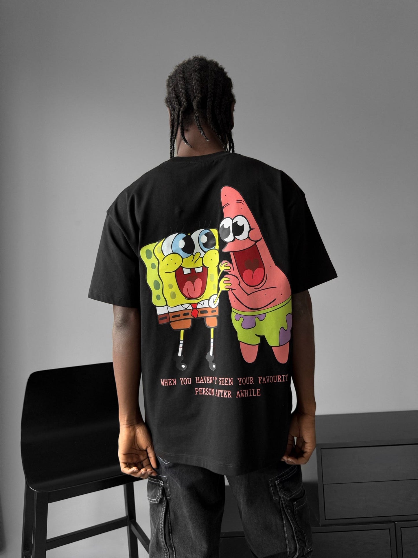 Oversize Comic T-Shirt - Zwart