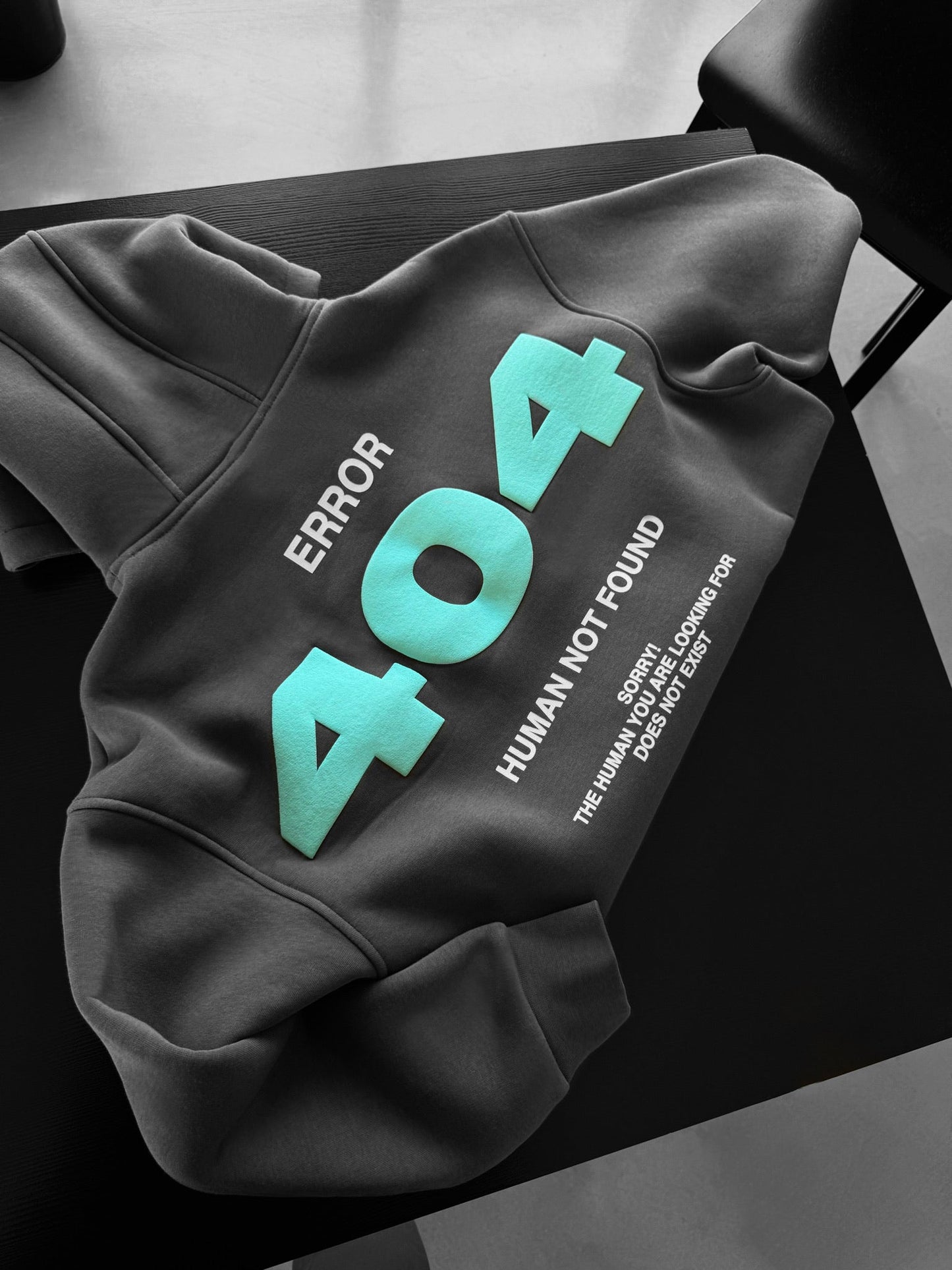 Oversize 404 Hoodie - Antraciet