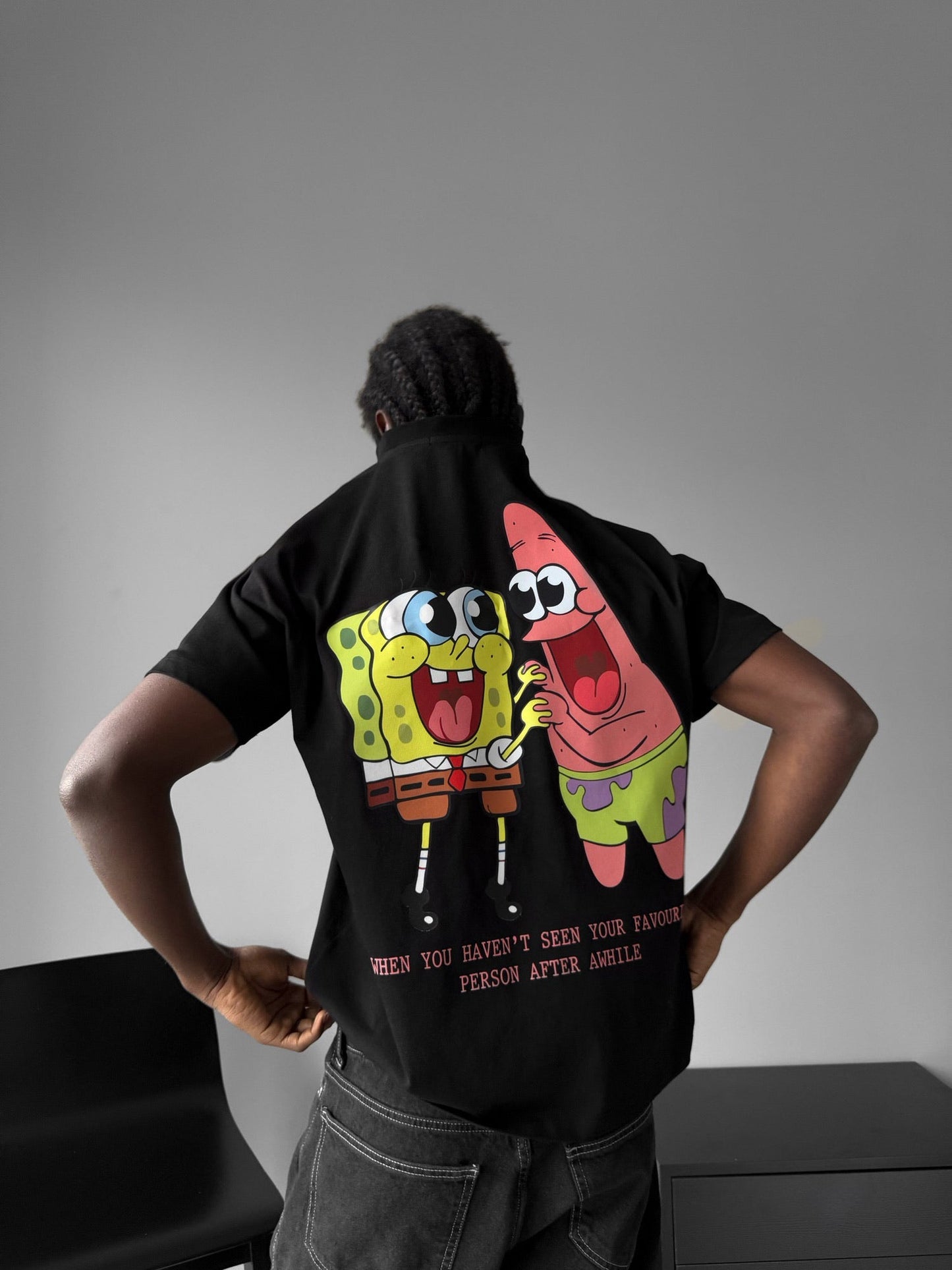 Oversize Comic T-Shirt - Zwart