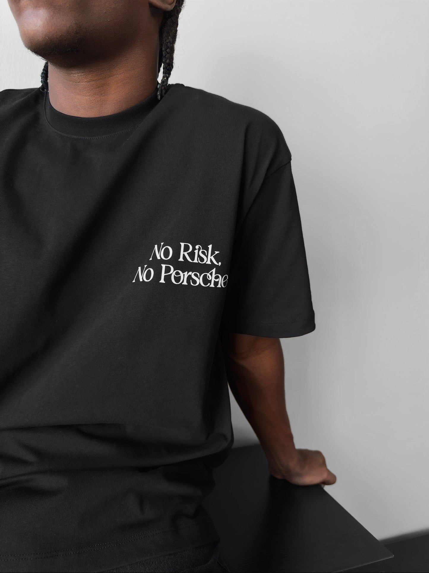 Oversize Porsche T-Shirt - Zwart
