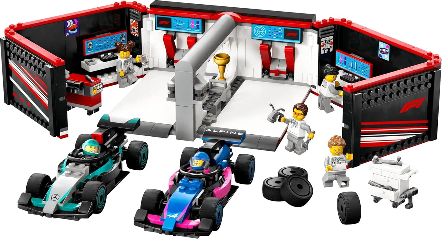 LEGO City F1 Garage with Mercedes-AMG and Alpine Cars Kit