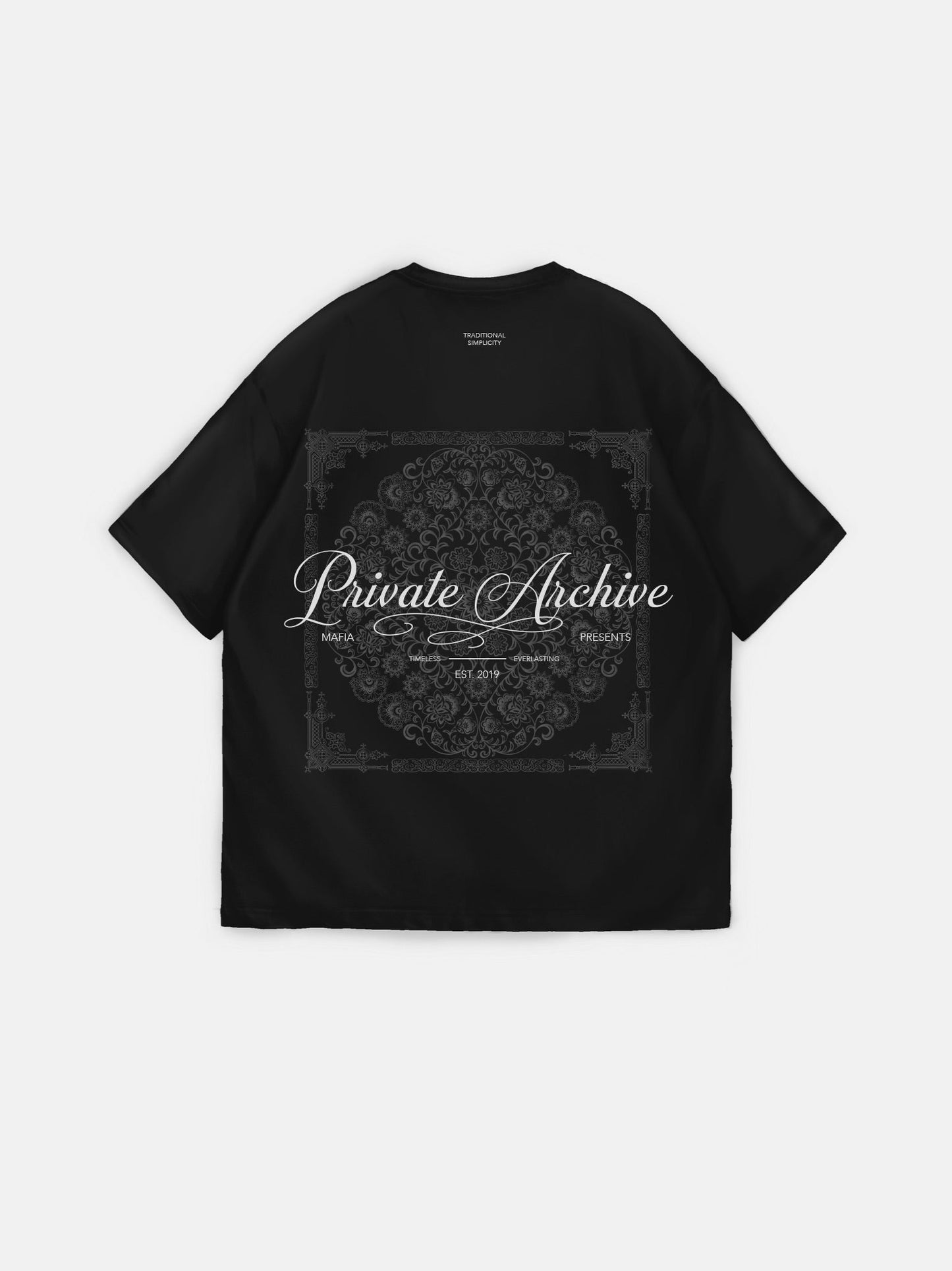 Oversize Private Archive T-Shirt - Zwart