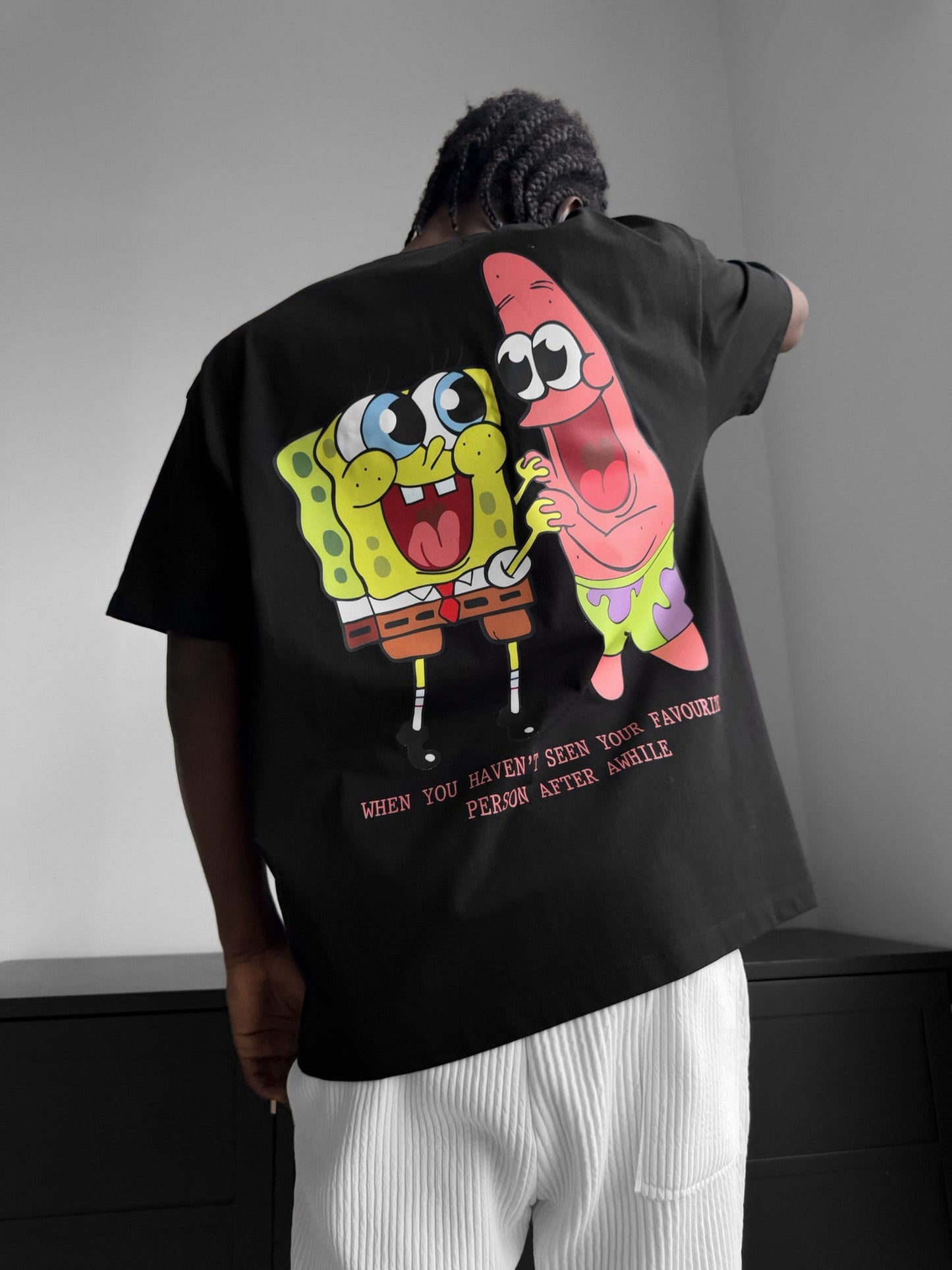 Oversize Comic T-Shirt - Zwart