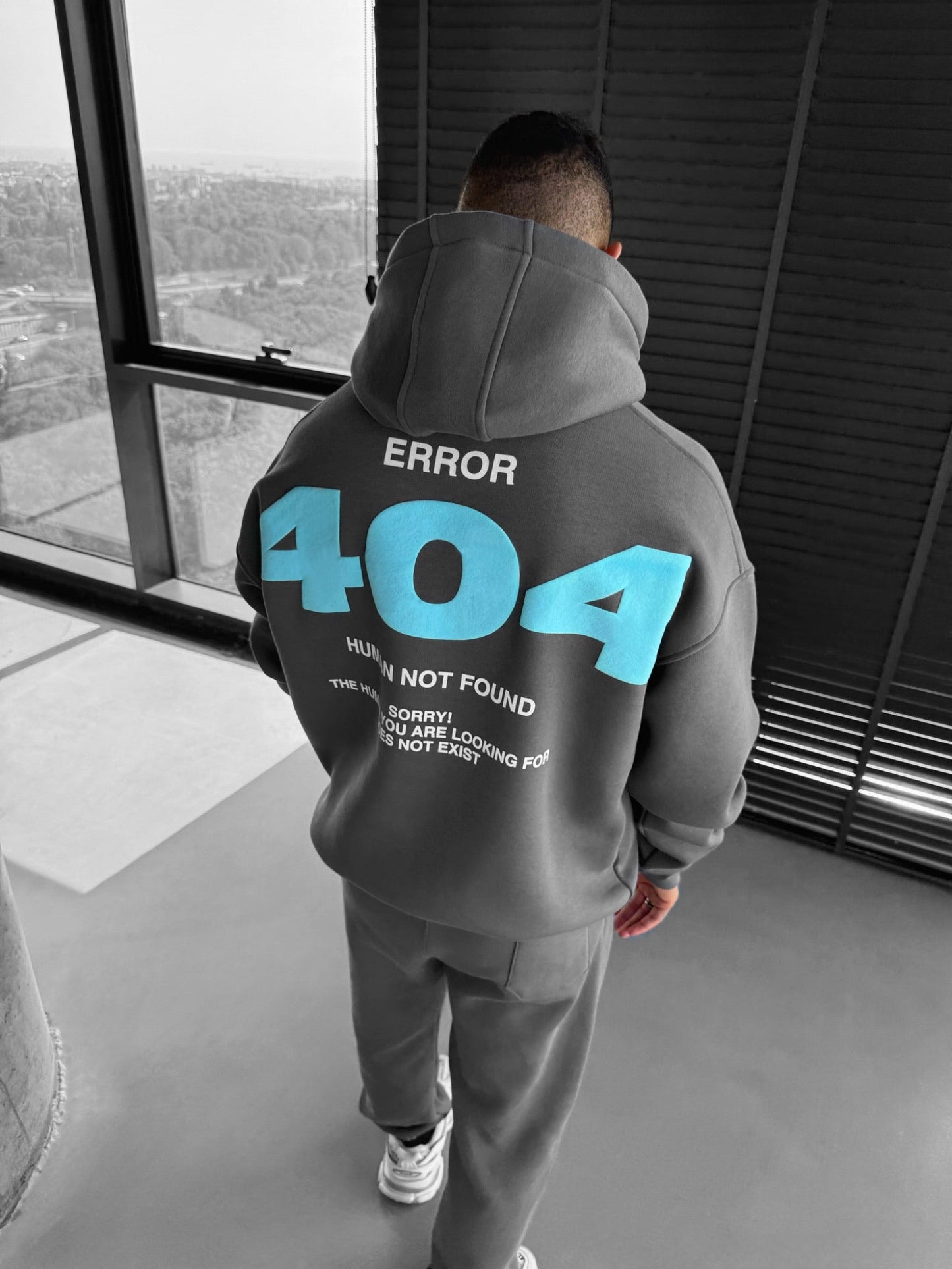 Oversize 404 Hoodie - Antraciet